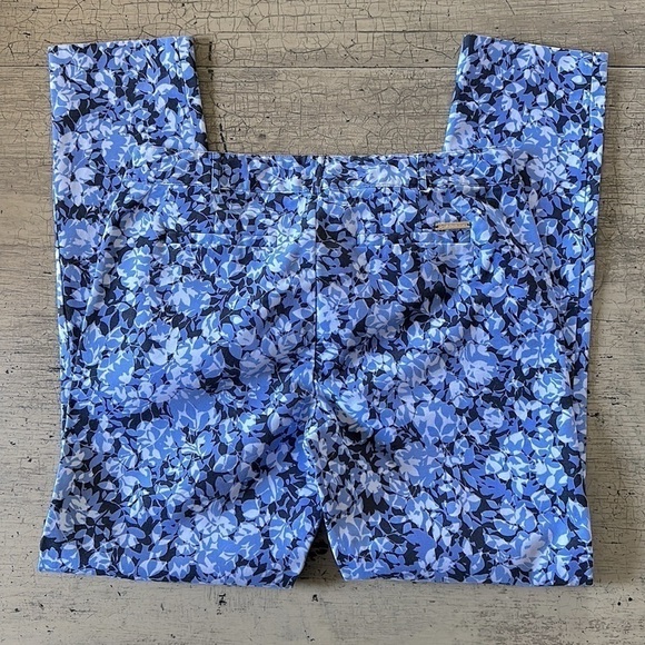 Michael MICHAEL KORS New Navy Leaf Print Pants - Picture 9 of 15